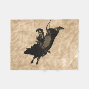 Couverture Polaire Bull Riding Hero- Rodeo Event Fleece Blanket