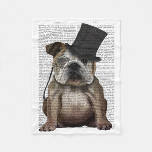 Couverture Polaire Bulldog anglais, Formal Hound et Casquette