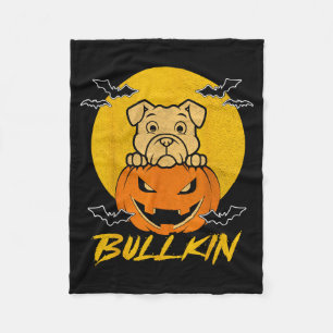 Couverture Polaire Bulldog Citrouille Bullkin Halloween Drôle Amateur
