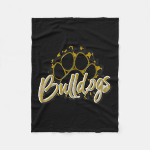 Couverture Polaire Bulldogs Gold Black Cheetah School