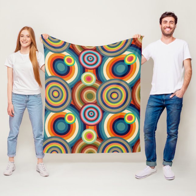 Couverture Polaire Bullseyes colorés (En situation)