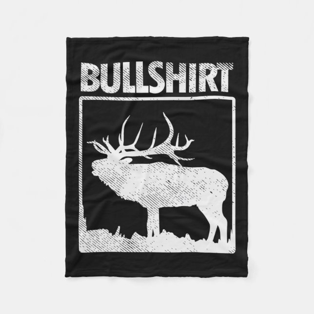 Couverture Polaire Bullshirt Funny Bull Elk Deer Buck Bow Chasse Hun (Devant)