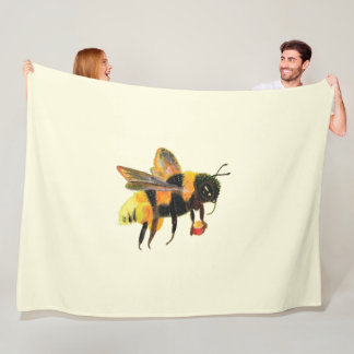 Couverture Polaire Bumble Bee transportant du pollen