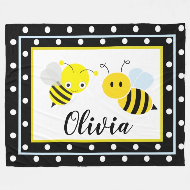 Couverture Polaire Bumble Bees (Devant (Horizontal))