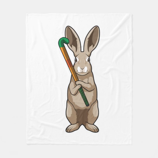 Couverture Polaire Bunny at Hockey (Devant)