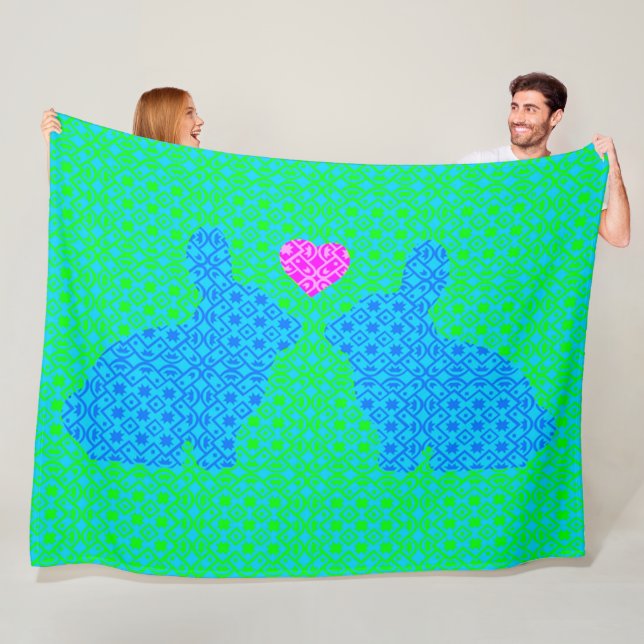 Couverture Polaire Bunny Love (En situation)
