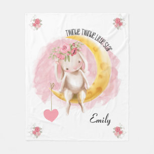 Couverture Polaire Bunny Twinkle Twinkle Little Star Nursery Rhyme