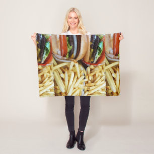 Couverture Polaire Burgers en frites