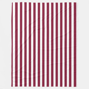 Couverture Polaire Burgundy et blanc rayures de bonbons
