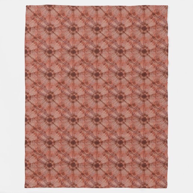 Couverture Polaire Burgundy Tie Dye Style Motif traditionnel (Devant)