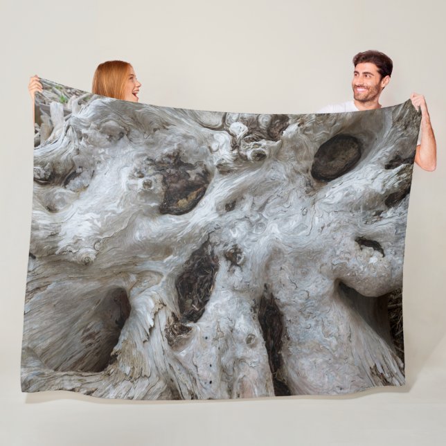 Couverture Polaire Burl de bois de chauffe Abstrait (En situation)