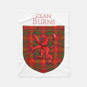 Couverture Polaire Burns Tartan Scottish Plaid Lion Rampant