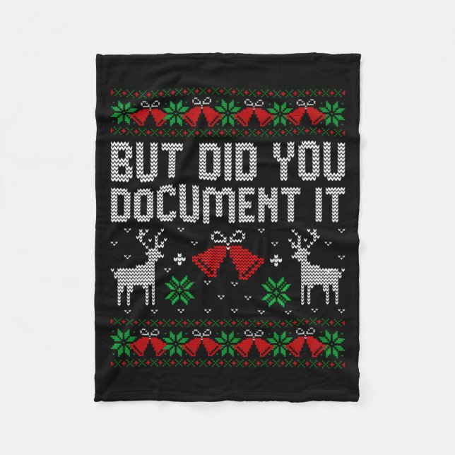 Couverture Polaire But Did You Doent It Funny Office Christmas Ugly S (Devant)