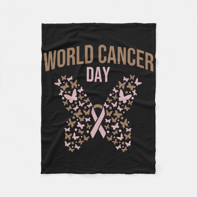 Couverture Polaire Butterfly-shape Cancer Awareness Month World Cance (Devant)