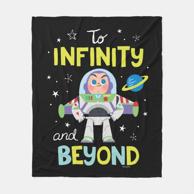 Couverture Polaire Buzz Lightyear Cartoon | To Infinity and Beyond (Devant)