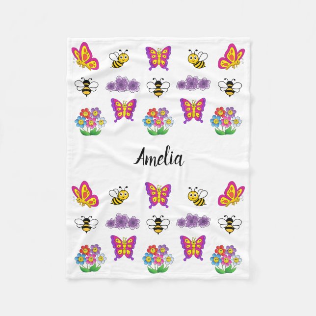 Couverture Polaire Buzzy Bee Blanket Pour Les Amateurs D'Abeilles (Devant)