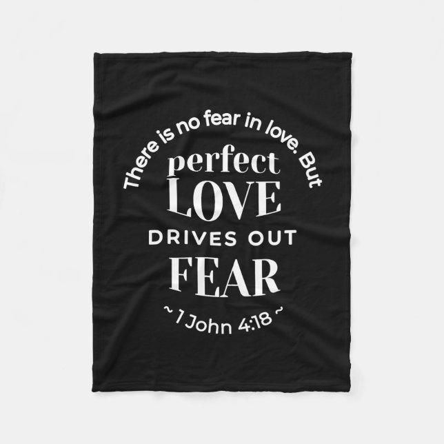 Couverture Polaire BW 'Perfect Love chasse la peur' - 1 John 4:18 (Devant)