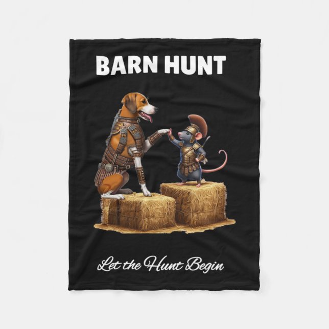 Couverture Polaire Byrn Hunt Lover - Cute Warrior Rat Et Américain Fr (Devant)