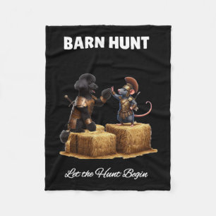 Couverture Polaire Byrn Hunt Lover - Joli Rat Guerrier Et Poodle Noir