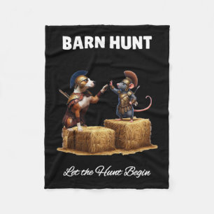 Couverture Polaire Byrn Hunt Lover - Joli Rat Guerrier Et Staffordshi