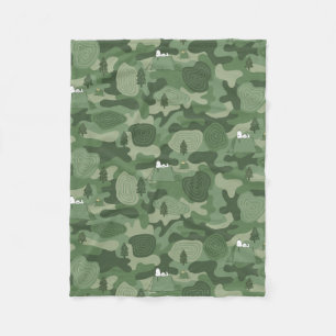 Couverture Polaire cacahuètes   Camouflage Snoopy & Woodstock