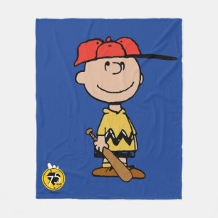 Couverture Polaire cacahuètes   Charlie Brown Baseball Smile