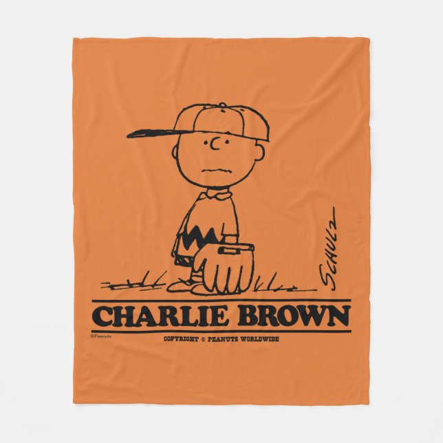 Couverture Polaire cacahuètes | Charlie Brown Jouer à la balle (Devant)