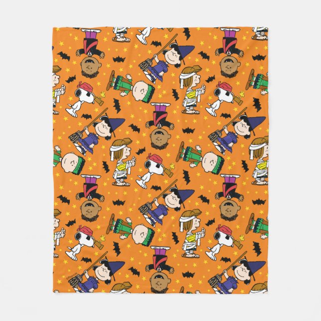 Couverture Polaire cacahuètes | Happy Halloween Motif (Devant)