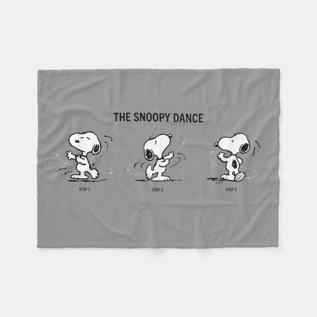 Couverture Polaire cacahuètes | La Danse Snoopy (Devant (Horizontal))