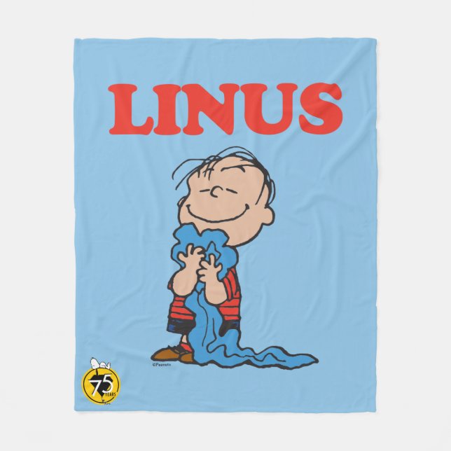 Couverture Polaire cacahuètes | Linus Blanket Smile (Devant)