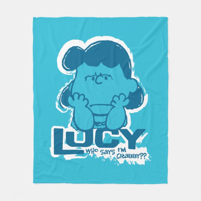 Couverture Polaire cacahuètes | Lucy Who Says I'm Crabby? ? (Devant)