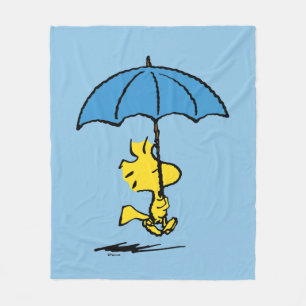 Couverture Polaire cacahuètes Parapluie bleu Woodstock