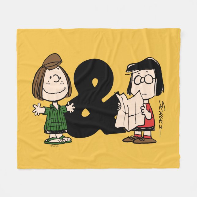 Couverture Polaire cacahuètes | Pepperment Patty & Marcie (Devant (Horizontal))