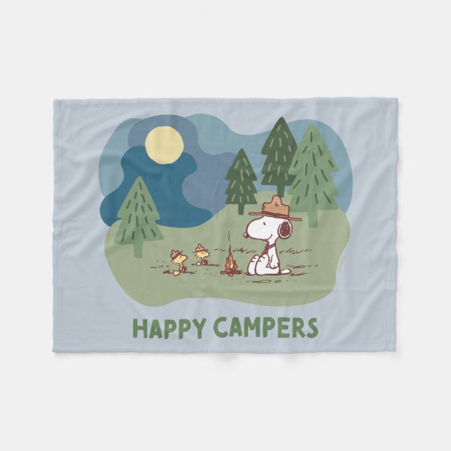 Couverture Polaire cacahuètes | Site du camp de Snoopy & Woodstock (Devant (Horizontal))