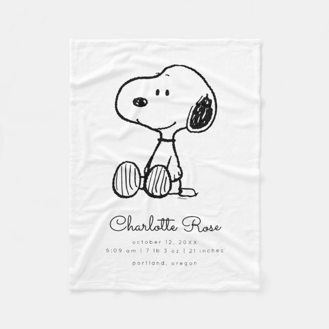 Couverture Polaire cacahuètes | Snoopy Baby (Devant)