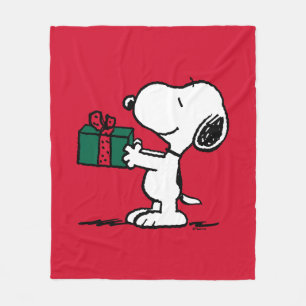 Couverture Polaire cacahuètes Snoopy Christmas Gift Giver