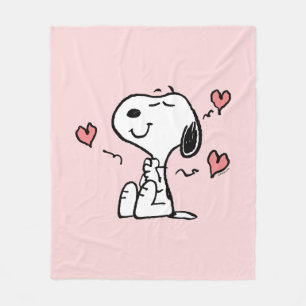 Couverture Polaire Cacahuètes Snoopy Cœurs