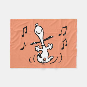 Couverture Polaire cacahuètes Snoopy Dancing