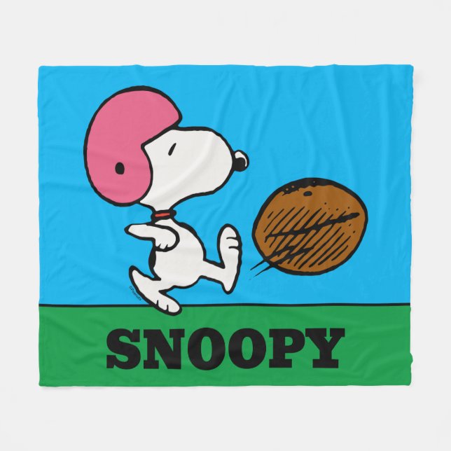 Couverture Polaire cacahuètes | Snoopy Football Kicker (Devant (Horizontal))