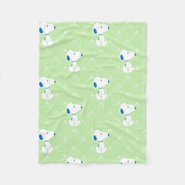 Couverture Polaire cacahuètes | Snoopy Green Deco Dreams Motif (Devant)
