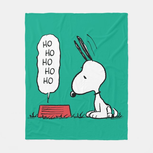 Couverture Polaire cacahuètes | Snoopy Ho Ho Ho Plat alimentaire (Devant)