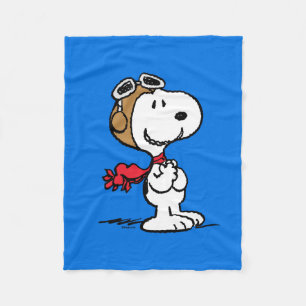 Couverture Polaire cacahuètes Snoopy L'As Volant