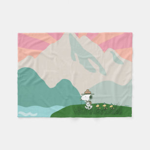 Couverture Polaire cacahuètes   Snoopy Leader du Pack