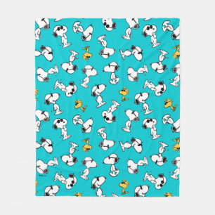 Couverture Polaire cacahuètes   Snoopy & Lunettes de soleil Motif
