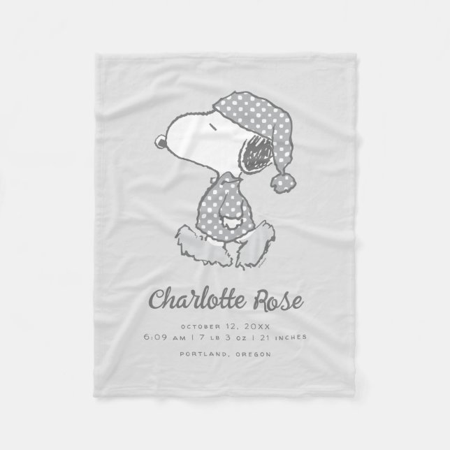 Couverture Polaire cacahuètes | Snoopy Polka Dot Pajamas Baby (Devant)