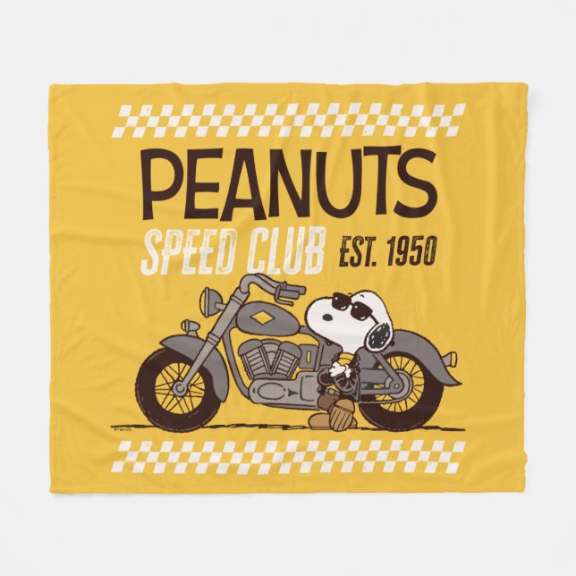 Couverture Polaire cacahuètes | Snoopy Speed Club (Devant (Horizontal))