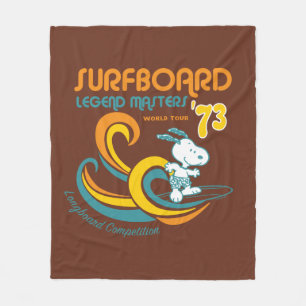 Couverture Polaire cacahuètes   Snoopy Surboard Longboard Competition