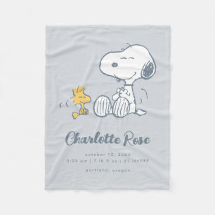 Couverture Polaire cacahuètes   Snoopy & Woodstock Baby