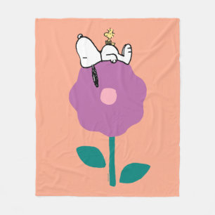 Couverture Polaire cacahuètes   Snoopy & Woodstock Flower Whististle