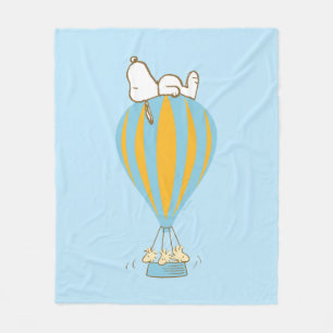 Couverture Polaire cacahuètes   Snoopy & Woodstock Hot Air Balloon